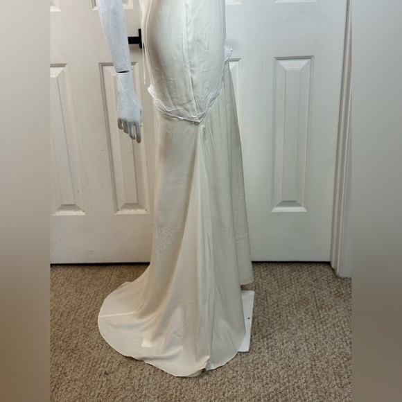 RUE DE SEINE Elegant Cream Sleeveless Dress Size 10 - Picture 11 of 17